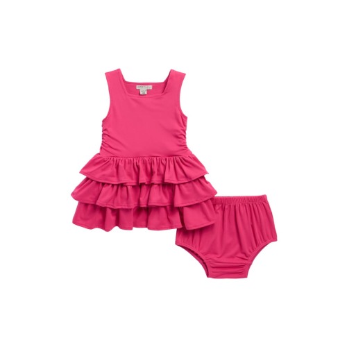 Ruched Tiered Dress with Bloomers