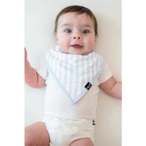 Bib in Small Mist Stripe