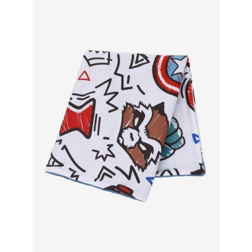 Marvel Doodle Icons Allover Print Baby Blanket - BoxLunch Exclusive