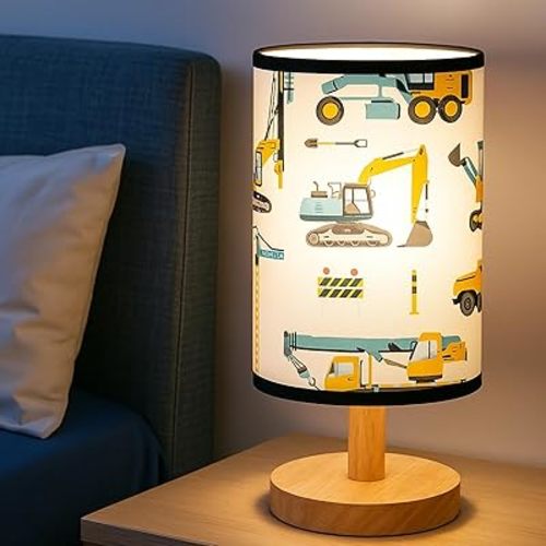 Construction Truck Table Lamp Gifts 3 Colors Dimmable Lights Construction Room Bedroom Decor 9.72 x 5.12 Inch Excavator Night Light Bedside Lamps Decoration for Bedroom Desk Birthday Gifts for Home