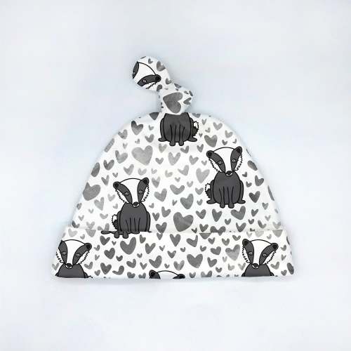 Bonnie Badgers Baby Hat (0-3M) - Organic Cotton