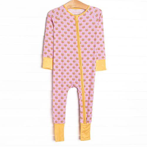 Tiny Turkeys Bamboo Zippy Pajama, Pink – Stitchy Fish