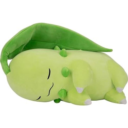 Pokemon Chikorita Sleeping Plush - 18-Inch Premium Plush in Sleeping Pose