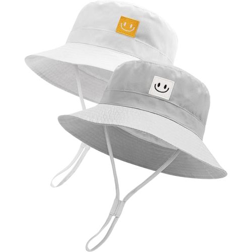FURTALK Baby Sun Hat Smile Face Toddler Boys Girls Bucket Hat 0-5 Years Kids UPF 50+ Sun Protection Summer Hats