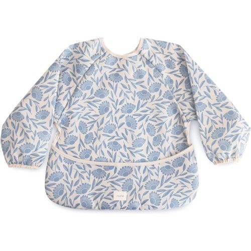 mushie Long Sleeve Baby Bib | Water Resistant Adjustable Fit