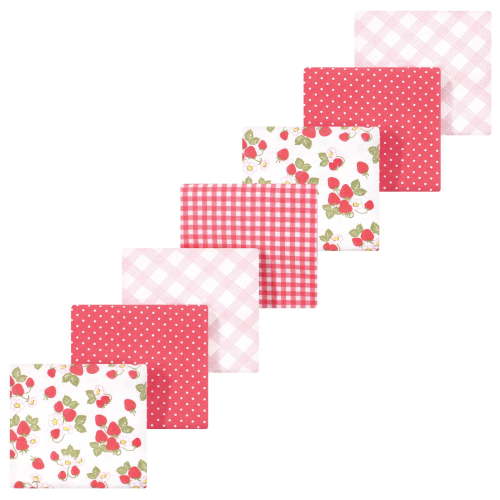 Luvable Friends Hudson Baby Flannel Receiving Blankets 7pk, Sweet Berries