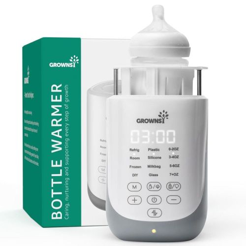 GROWNSY Nutri Bottle Warmer with Innovative Auto-Lift, 10-in-1 Baby Bottle Warmer, Retain Nutrients Milk Warmer for Breastmilk&Formula