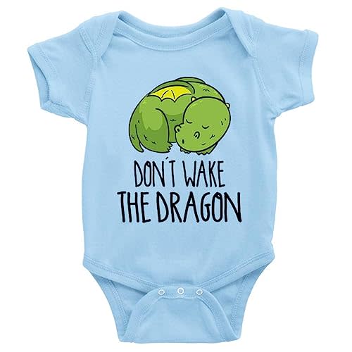 Don't Wake The Dragon Baby Boy Girl Onesie Newborn Organic Bodysuit Romper