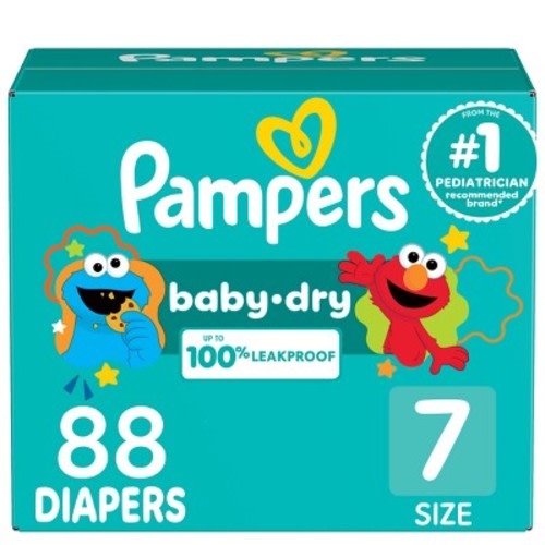 Pampers Baby Dry Diapers Pack - Size 7 - 88ct