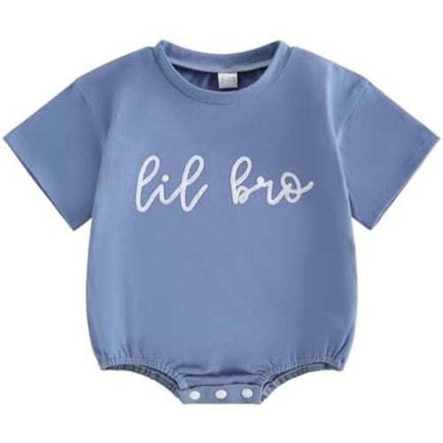 Rtnnsbbfcm Baby Girl Boy Summer Clothes Little Sis/Bro Romper or Big Sis/Bro T-Shirt Tops Newborn Toddler Matching Outfits