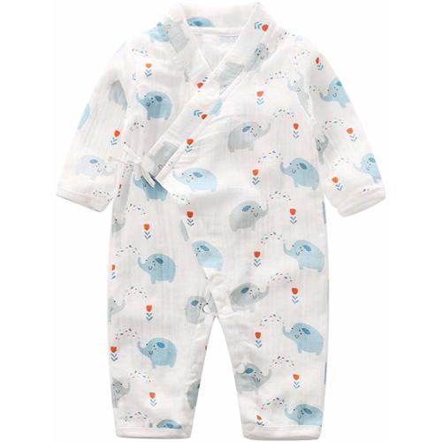 Newborn Kimono Robe Cotton Yarn Bodysuit Romper Baby Infant Japanese Pajamas