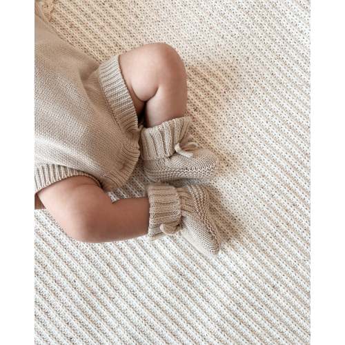 Knit Booties - Oat – Pine Kids Co