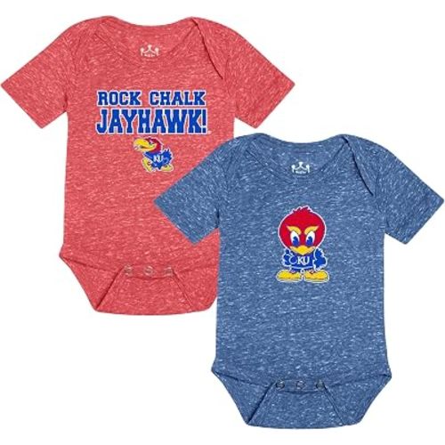 Little King Short Sleeve NCAA Romper 2 Pack-Knobby Fabric-Knobby Fabric-Infant Sizes 0-3M 6M 12M 18M