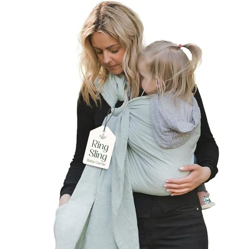 Ring Sling Baby Carrier - Light Green