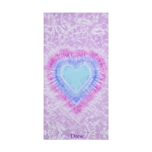 Tie-Dye Heart Kid Beach Towel&nbsp; UPF 50+