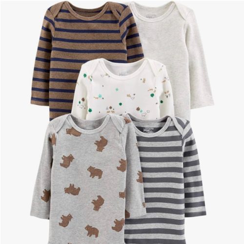 Simple Joys by Carter's Baby Boys Long-Sleeve Bodysuit Pack of 5Bodysuit