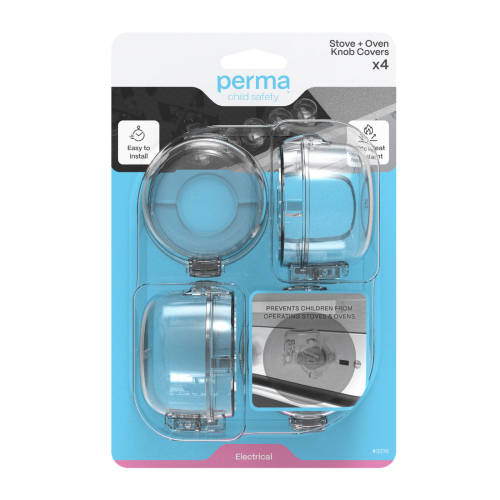 Perma Child Safety Stove and Oven Knob Covers - 4 Pack