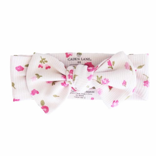 Pennys Posies Bamboo Waffle Knit Large Bow Headwrap