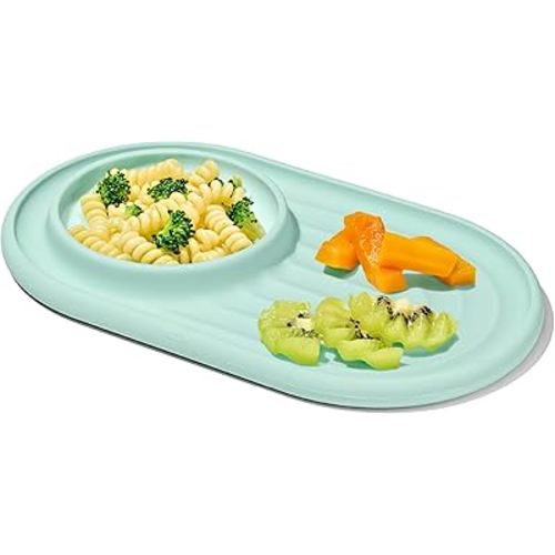 OXO Tot Textured Suction Plate - Opal