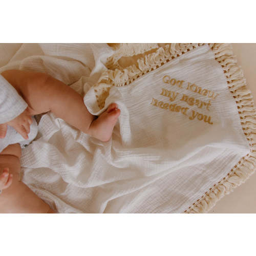 God Knew My Heart Needed You Tassel Swaddle Blanket – OUR HOUSE ABOVE