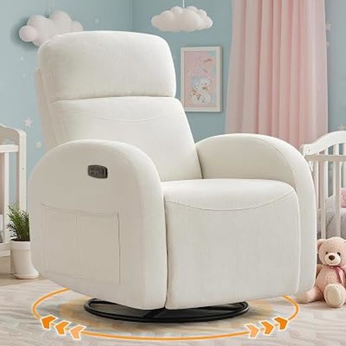 Power Swivel Rocker Recliner, Nursery Rocker Recliner Chair for living Room