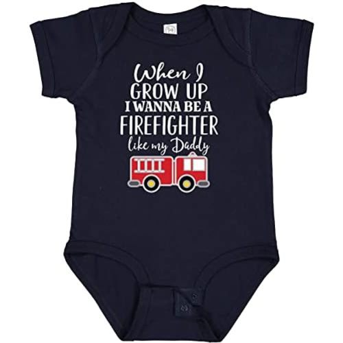 inktastic Future Firefighter Like Daddy Baby Bodysuit