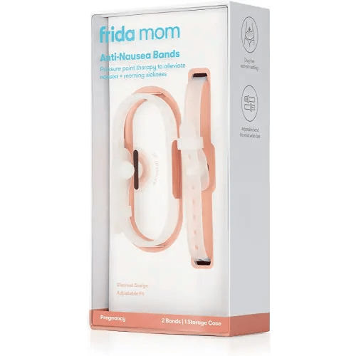 Frida Mom Nausea Bands for Morning Sickness Relief, 24/7 Support Through Pressure Point Therapy, Includes 2 Bands and Storage Case