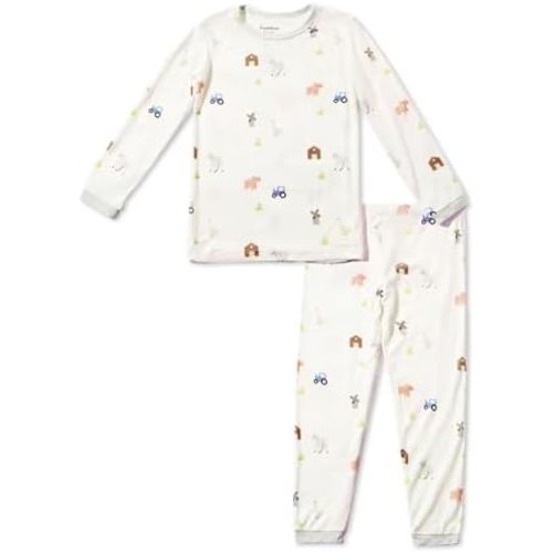 Toddler Pajamas - Soft, Breathable Long-Sleeve Pajama Set for Kids, 95% Viscose derived from Bamboo, 5% Spandex, Imported
