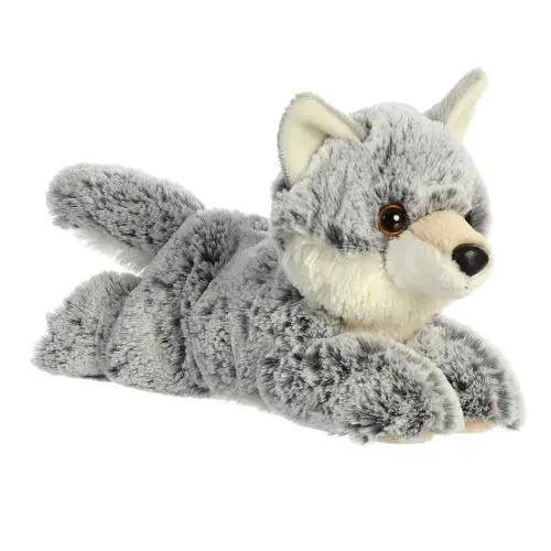 Aurora® Adorable Mini Flopsie™ Winter Wolf™ Stuffed Animal - Playful Ease - Timeless Companions - Gray 8 Inches