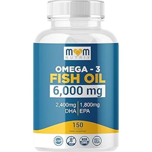 Omega 3 Fish Oil with Maximum EPA DHA - Supports Brain, Liver, Heart & Immunity - Made in The USA - 150 Softgels
