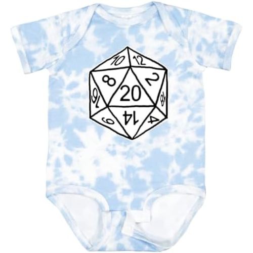inktastic 20 Sided White Dice Baby Bodysuit - Gus Fink Studios