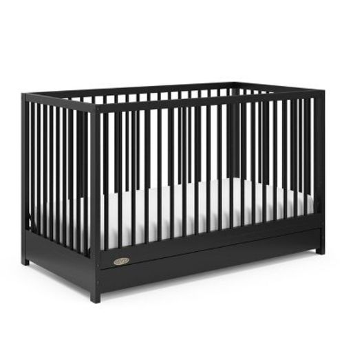 Graco Teddi 5-in-1 Convertible Crib with Drawer Black