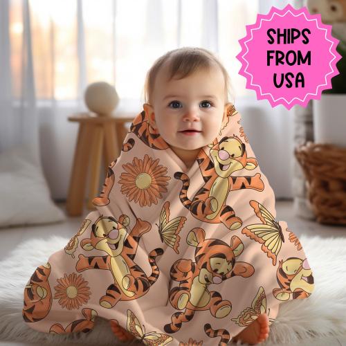 Tigger winnie the pooh Blanket, winnie the pooh baby shower gift, baby and toddler blanket, disney  nursery decor, disney gift under 100
