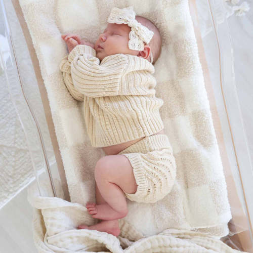 Knit Sweater & Lace Bloomer Set | Linen