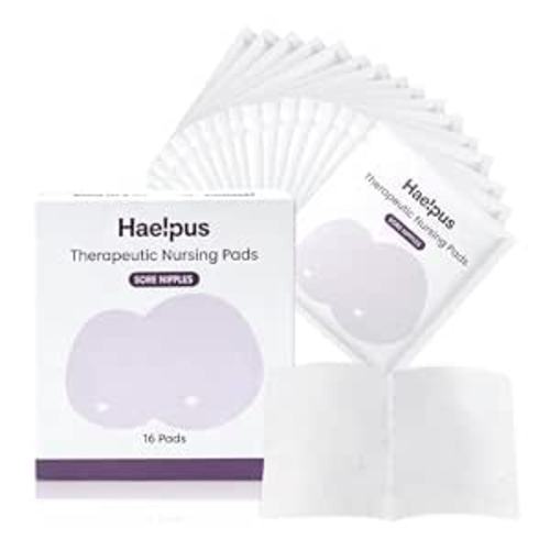 Hydrogel Nipple Pads for Sore Nipples, Rapid Pain Relief, 16 Count | Instant Cooling, Plant-Based Hydrogel, Life Saving for Breastfeeding Moms