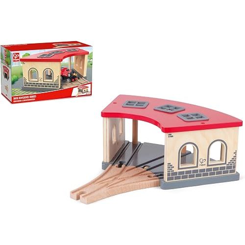 Hape Railway Big Engine Shed Train Set
