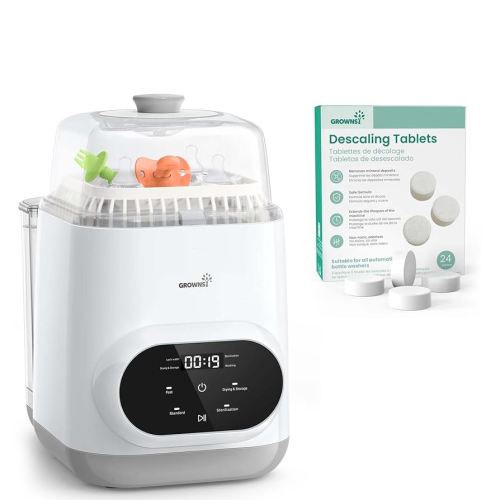 Grownsy EaseClean Bottle Washer Pro & 24 Count Descaling Tablets