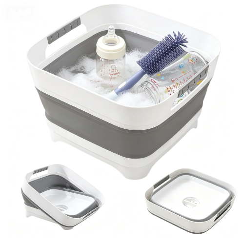 Collapsible Wash Basin for Baby Bottles - Gallons Portable Wash Bin for RV Camping Sink, Space-Saving Dish Tub.Laundry & Utility Room Sinks