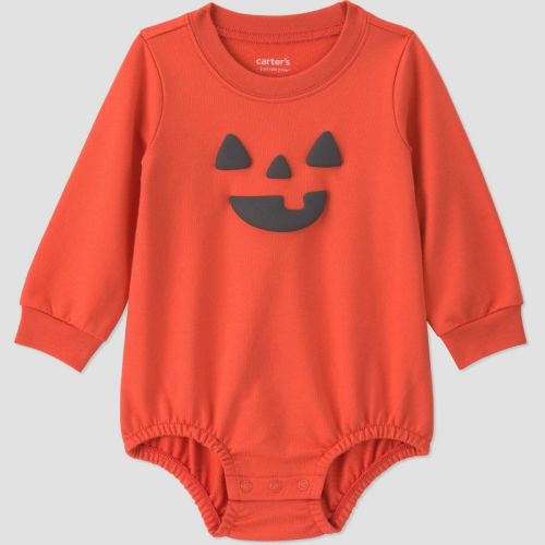 Carter's Just One You® Baby Long Sleeve Bubble Romper - Orange 9M