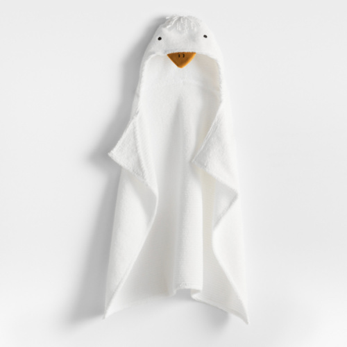 Duck Pampas Ivory 100% Organic Cotton Hooded Baby Towel
