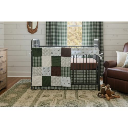 Duck Woodland Crib Bedding Hunter Green Plaid - Boy Nursery - DBC Baby Bedding Co – DBC Baby Bedding Co
