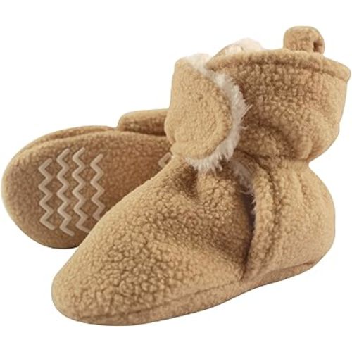Hudson Baby Unisex Baby Cozy Fleece and Faux Sherpa Booties
