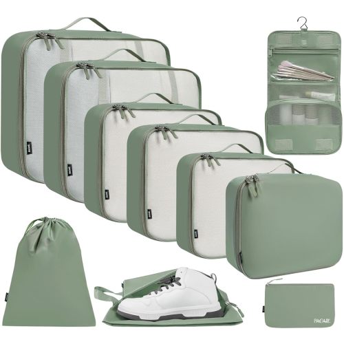 BAGAIL 6 Set/8 Set/10 Set Packing Cubes Various Sizes Packing Organizer for Travel Accessories Luggage Carry On Suitcase