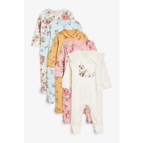 Bright Mini Character Baby Sleepsuits 5 Pack (0-2yrs)
