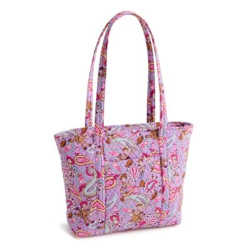 Vera Bradley Women's Outlet Disney Pixar Cotton Small Vera Tote Bag Toy Story Rodeo Paisley