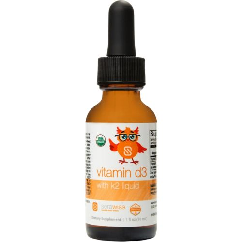 Organic Liquid Vitamin D3 with K2 by Dr. Ana Maria Temple | Supports Strong Bones and Immune Health | USDA Certified Organic | Olive Oil Base for Enhanced Absorption | 1 Fl Oz