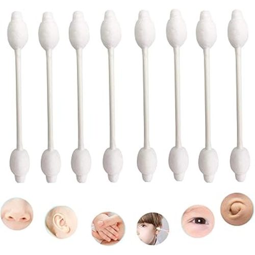 Baby Cotton Swabs with Large Tips for Newborn Babies, Kids, 100% Biodegradable Gentle Qtips for Children Safety Cotton Buds (4 packs of 56 ct. Box-Packed,Total 224) (Baby swab-1)