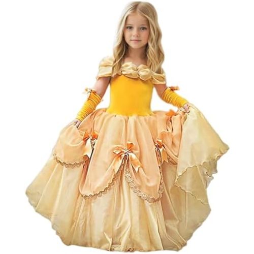 Girls Cinderella Costumes Halloween Princess Dress Up Fancy Birthday Party Ball Gown