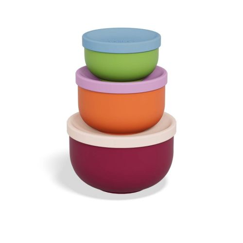 Lalo Stainless Nesting Snack Bowls - Picnic Party - 3pk