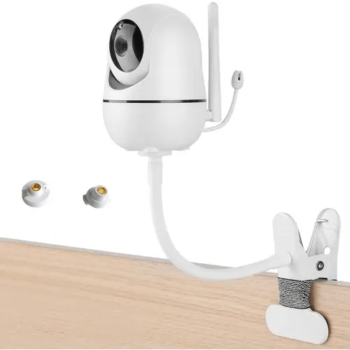 iTODOS Baby Monitor Mount Compatible with HelloBaby HB65/HB6550/HB6558/HB66/HB248,ANMEATE SM935E/SM650,Bonoch,ChildsFarm Baby Monitor, 8inches Flexible Arm,Attach Your Baby Cam Wherever You Like-1pack